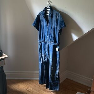 Free People Denim Jumpsuit